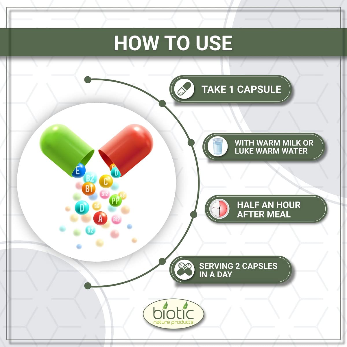 Biotic Natural Shilajit Capsules - Shilajeet Extract 500mg - 120 Veg Capsules