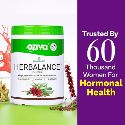 OZiva Plant-Based HerBalance PCOS Support – 200g