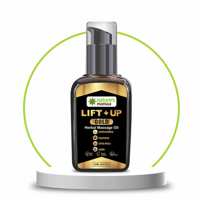 Nature's Maniaa Lift Up Massage Oil for Men | Ayurvedic with Ashwagandha, Safed Musli, Shatavari & Laung Extract (50ml)