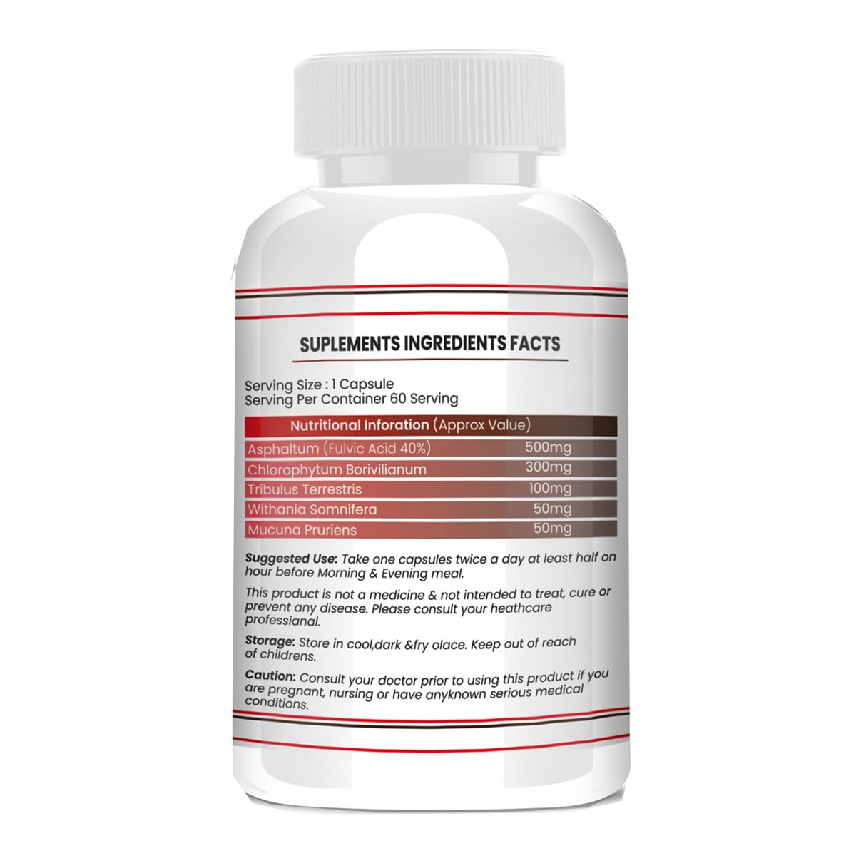 IH3 Capsules for Men | Stamina & Power Booster Supplement with Original Shilajit, Ashwagandha, Gokshura & More (60 Tablets)