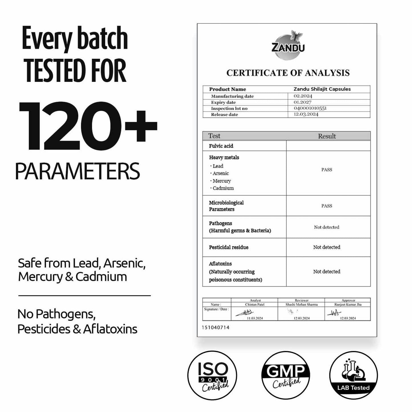 Zandu Shilajit Capsule, 60 capsules x Pack of 2, Original and Pure Himalayan Shilajeet, Boosts Immunity, Strength and Stamina.