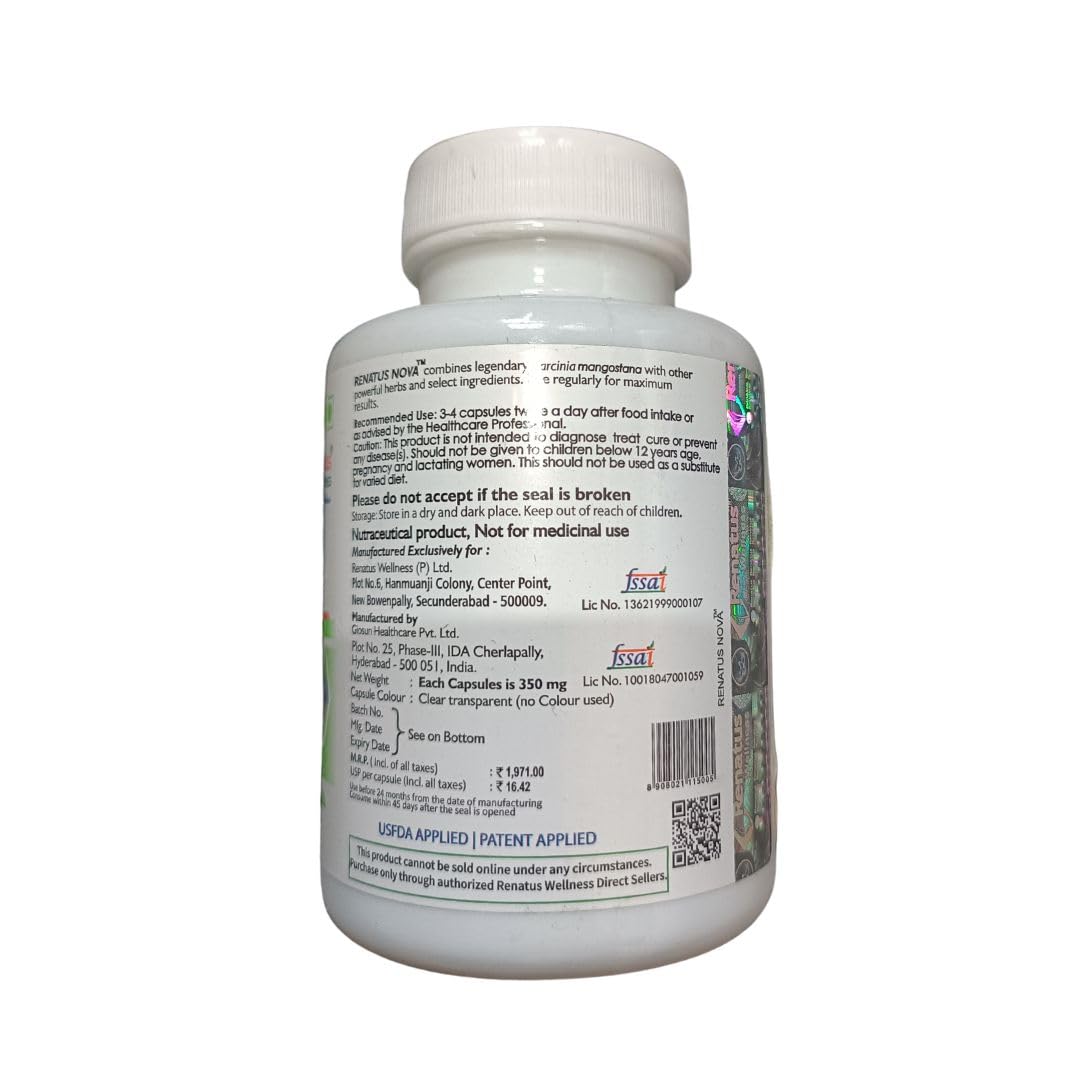 IdikaNutrition Renaatus Nova Capsule 120 Ayurvedic - Renaatus Nova Original 120 Capsule with 12 Natural Ingredients