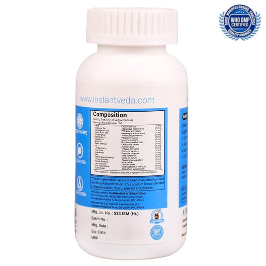 Trivagra Strength and Energy Capsules For Men With 20 Natural Herbs - 60 Capsules