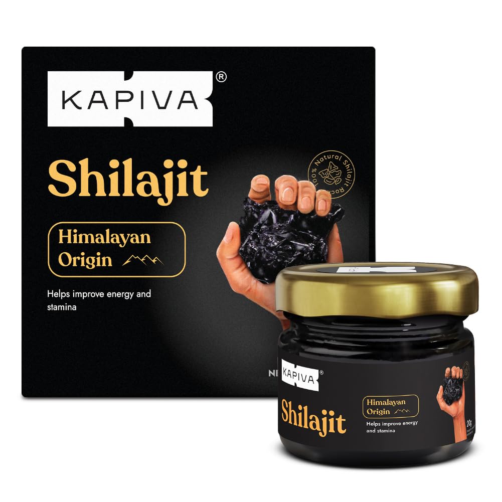 Kapiva Original Himalayan Shilajit/Shilajeet Resin 20g | 250mg/Serving | For Energy, Endurance & Vitality | 80 Servings | 100% Ayurvedic