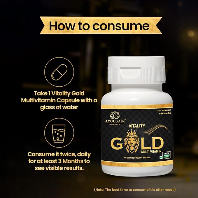 Vitality Gold Men’s Capsules | Health & Stamina | 60 Count