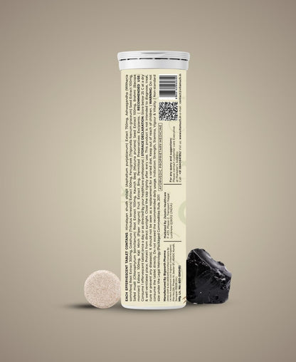 Shilajit Original Effervescent Tablets, With Ashwagandha, Gokshura & Safed Musli for Strength, Performance & Muscle recovery, Natural Cardamom Flavour (30 Day (Pack of 2)-Shilajit)