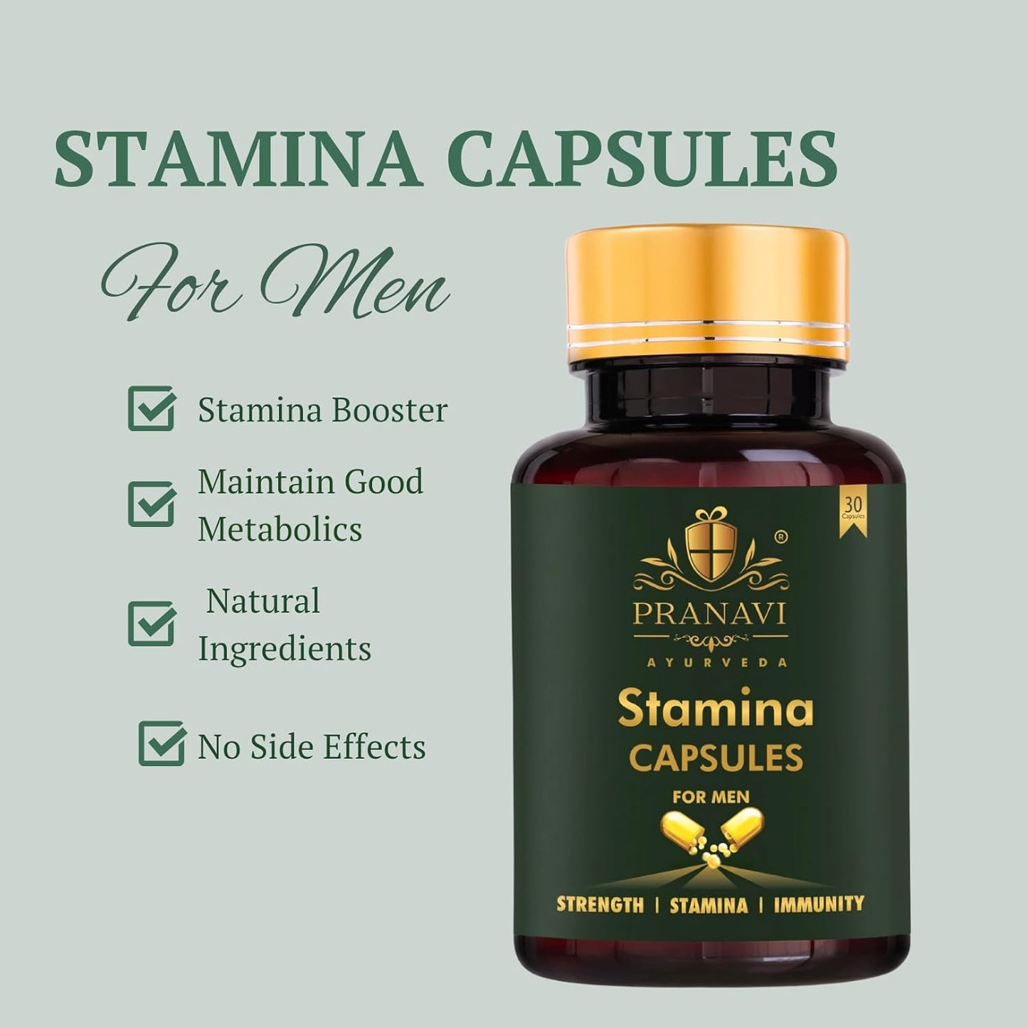 Premium Capsules & Men's Massage Oil Combo Pack – 30 Capsules + 30 ML Oil | Premium Strength | Natural Ayurvedic Support for Men's Wellness