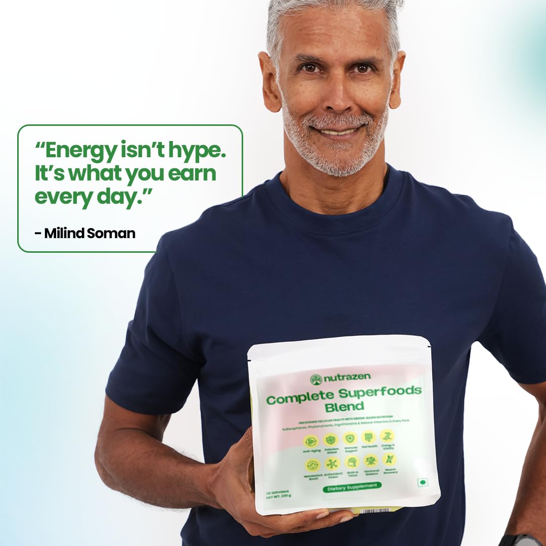 Complete Superfoods Blend – 30 Sachets | 50+ Superfoods | Vitamins, Minerals & Probiotics | Daily Plant-Based Nutrition | Supports Digestion, Gut Health, Detox & Immunity | Sugar-Free Supplement