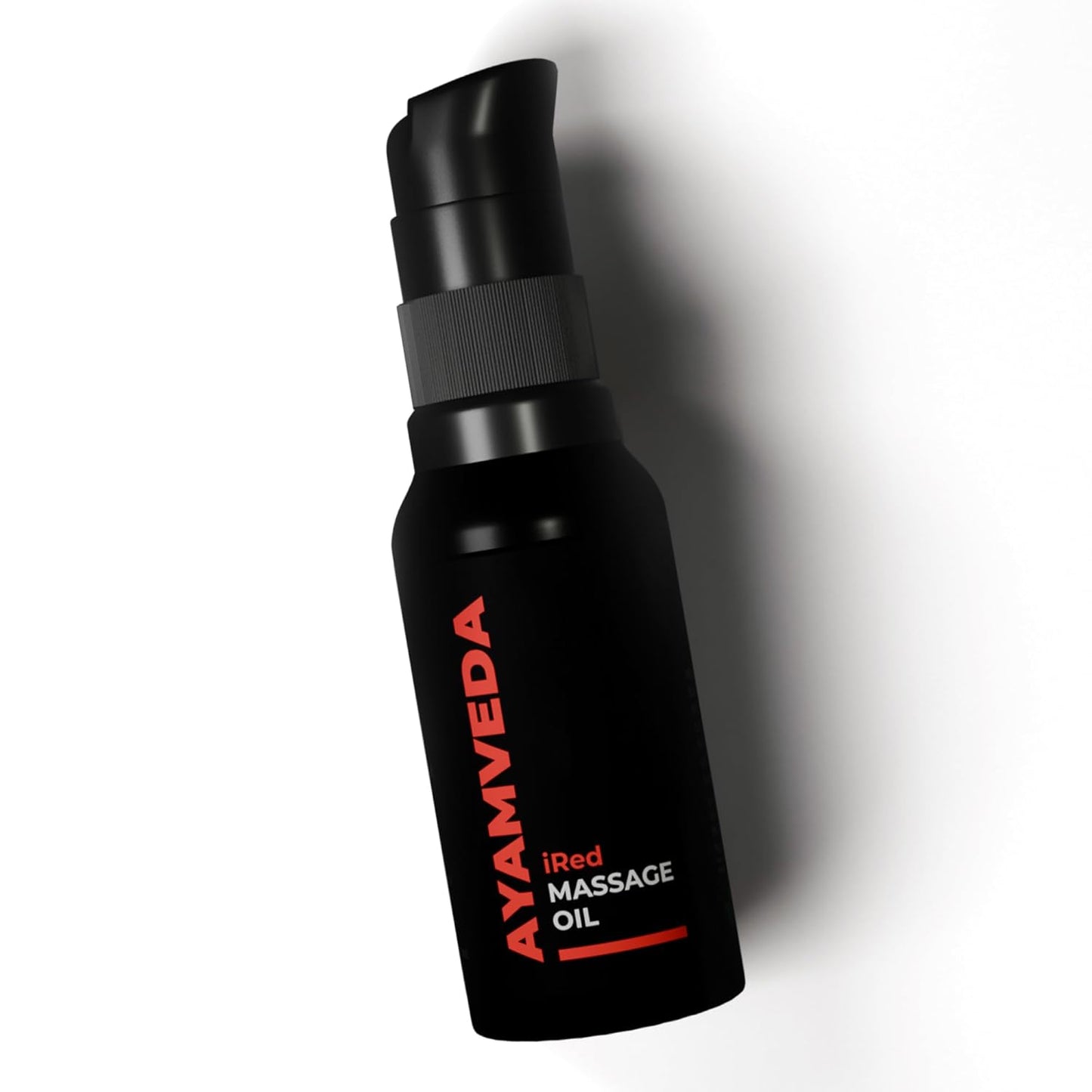 AyamVeda iRed Ayurvedic Massage Oil for Men with 60+ Herbs like Ashwagandha & Shilajit | 100% Natural | 60 ml (30 ml x 2 Bottles)