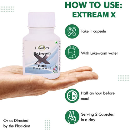 Extream-X Capsule (20 Capsules) Ayurvedic Medicine Urjas Energy & Power Capsule For Men Improve Stamina, Strength & Immunity