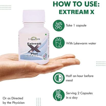 Extream-X | Men’s Ayurvedic Stamina & Energy Capsules | 20 Count