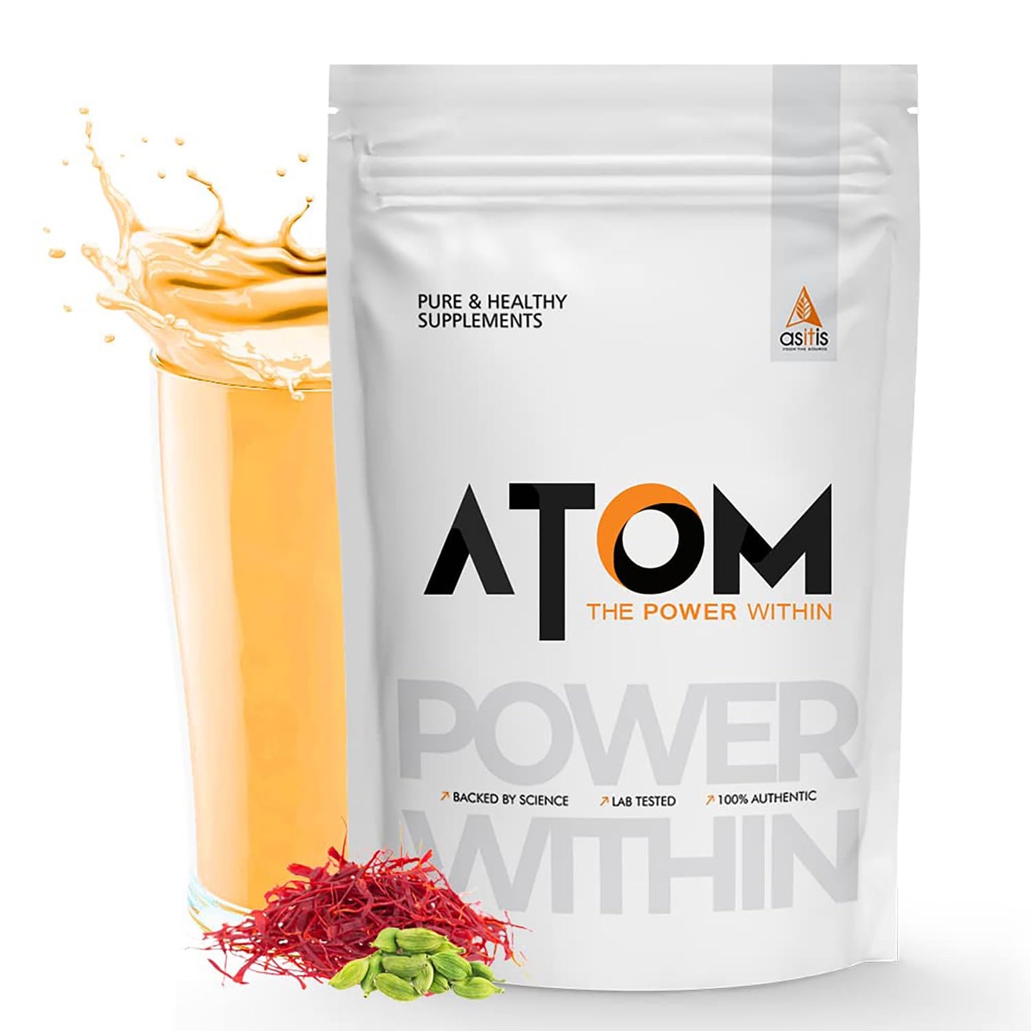 ATOM Whey Protein Double Rich Chocolate 1kg+ AS-IT-IS Creatine 100g (Combo Pack)