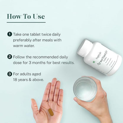 AyurSurge Men’s Vitality Tablets | 11 Herbal Actives | 1.28g Each