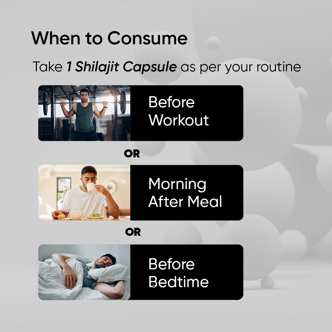 Panchamrit Himalayan Shilajit Sustained Release Capsules for Men & Women | 100% Ayurvedic | 500mg Pure Shilajeet Supplement 75% Fulvic Acid & Ginkgo Biloba | Boosts Energy & Stamina | 60 Caps