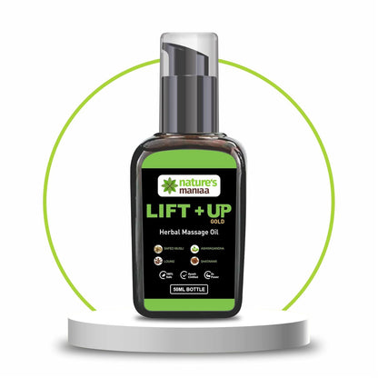 Nature's Maniaa Lift Up Massage Oil for Men | Ayurvedic with Ashwagandha, Safed Musli, Shatavari & Laung Extract (50ml)