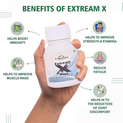 Extream-X | Men’s Ayurvedic Stamina & Energy Capsules | 20 Count