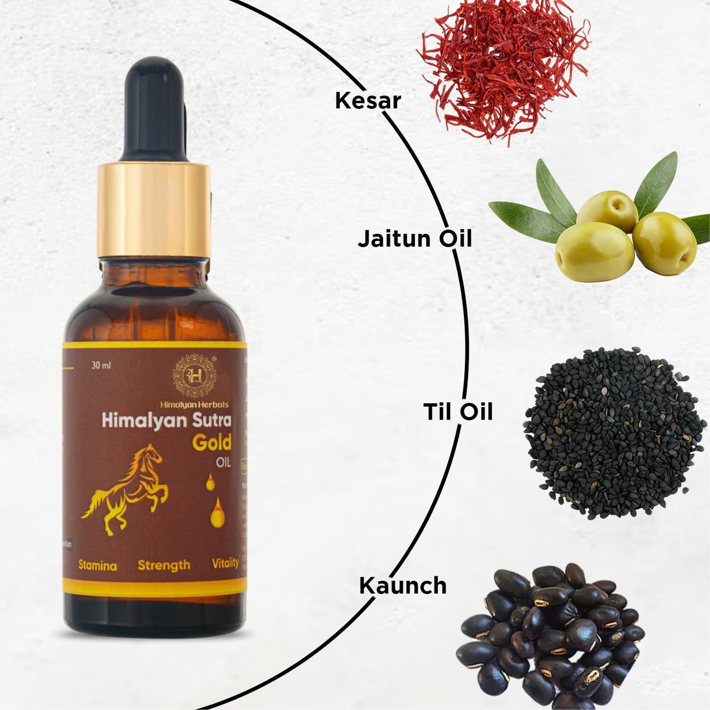 Sutra Gold Premium Massage Oil for Men (Pack of 1 Bottle, 30ml)