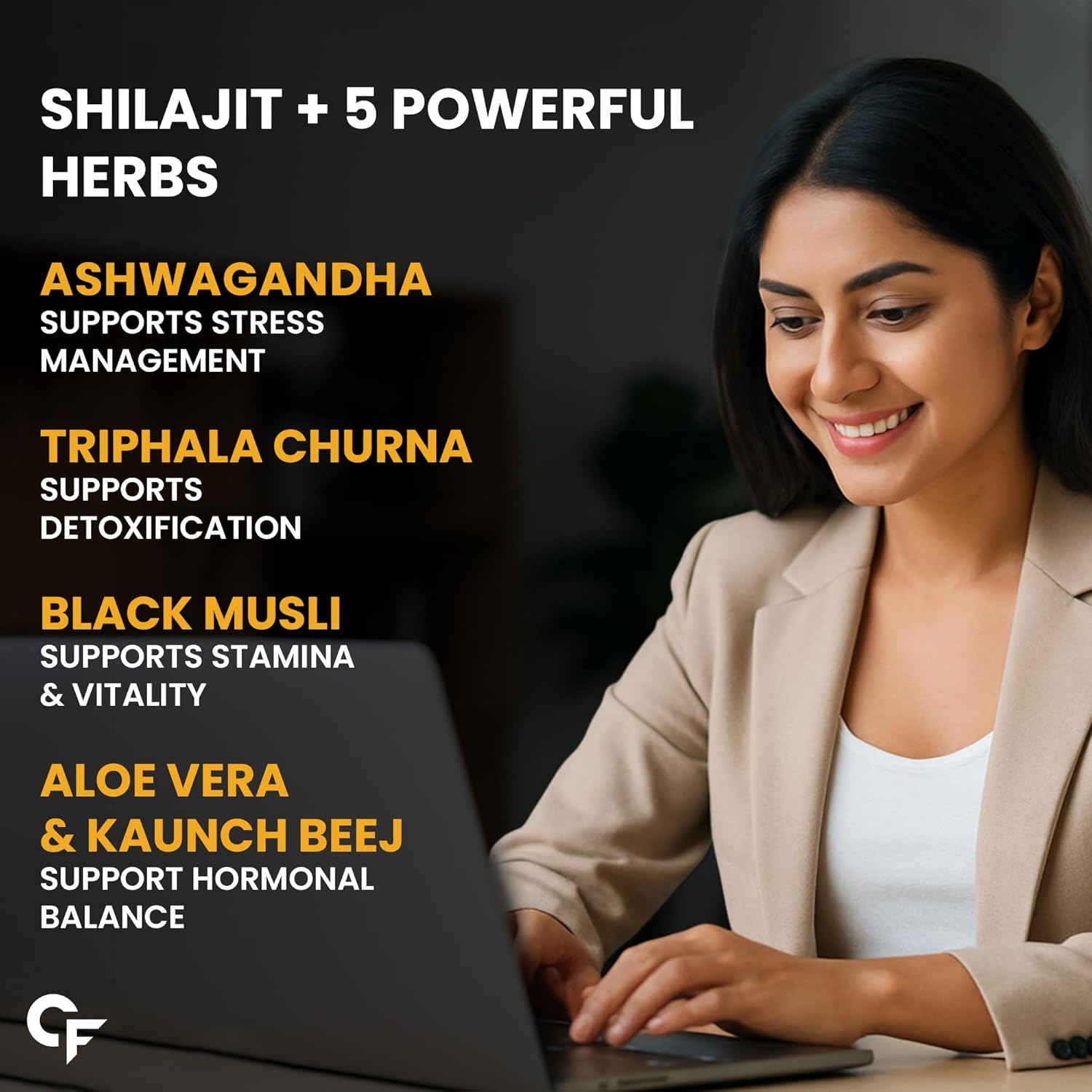 Carbamide Forte Shilajit Gold Capsules For Women With Pure Shilajeet Swarna Bhasma, Saffron & Ashwagandha | Himalayan Shilajit for Women | Shilajeet Gold Original | 60 Veg Capsules (Pack of 3)