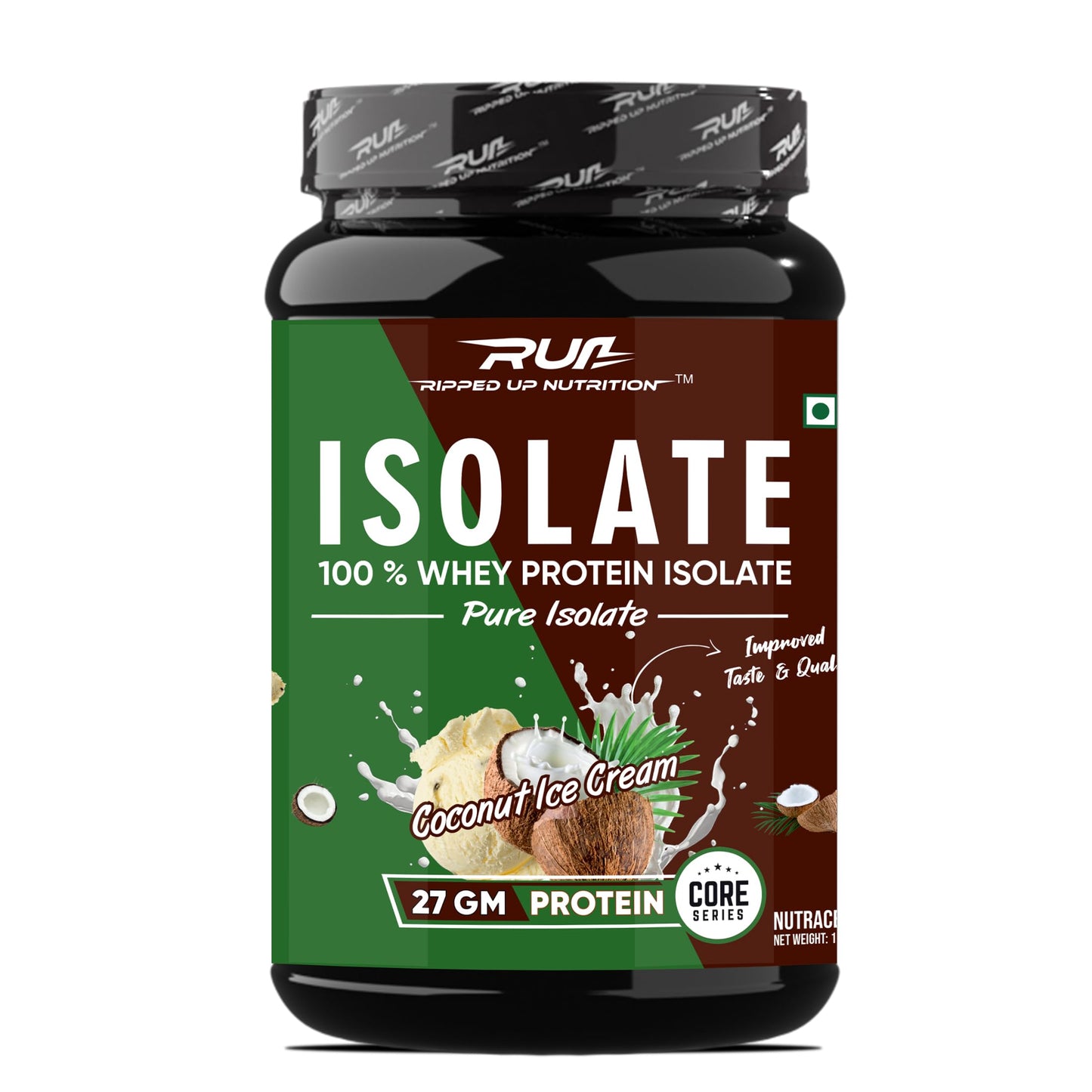 Ripped Up Nutrition 100% Pure Whey Protein Isolate|27G Fast-Absorbing Protein/Scoop|Low Carb & Fat For Lean Muscle Growth|No Fillers or Maltodextrin|GMP Certified (Cookies And Cream,1.8Kg (4 lbs))