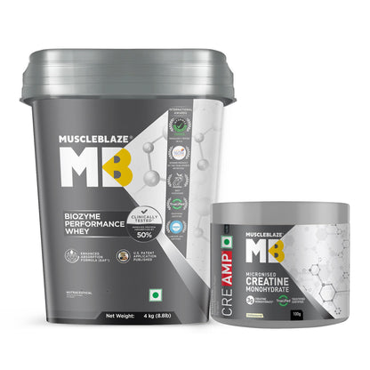 MuscleBlaze Biozyme Performance Whey Protein Powder, Rich Chocolate (1kg / 2.2lbs) | 25g Protein Per Scoop | Clinically Tested 50% Higher Protein Absorption