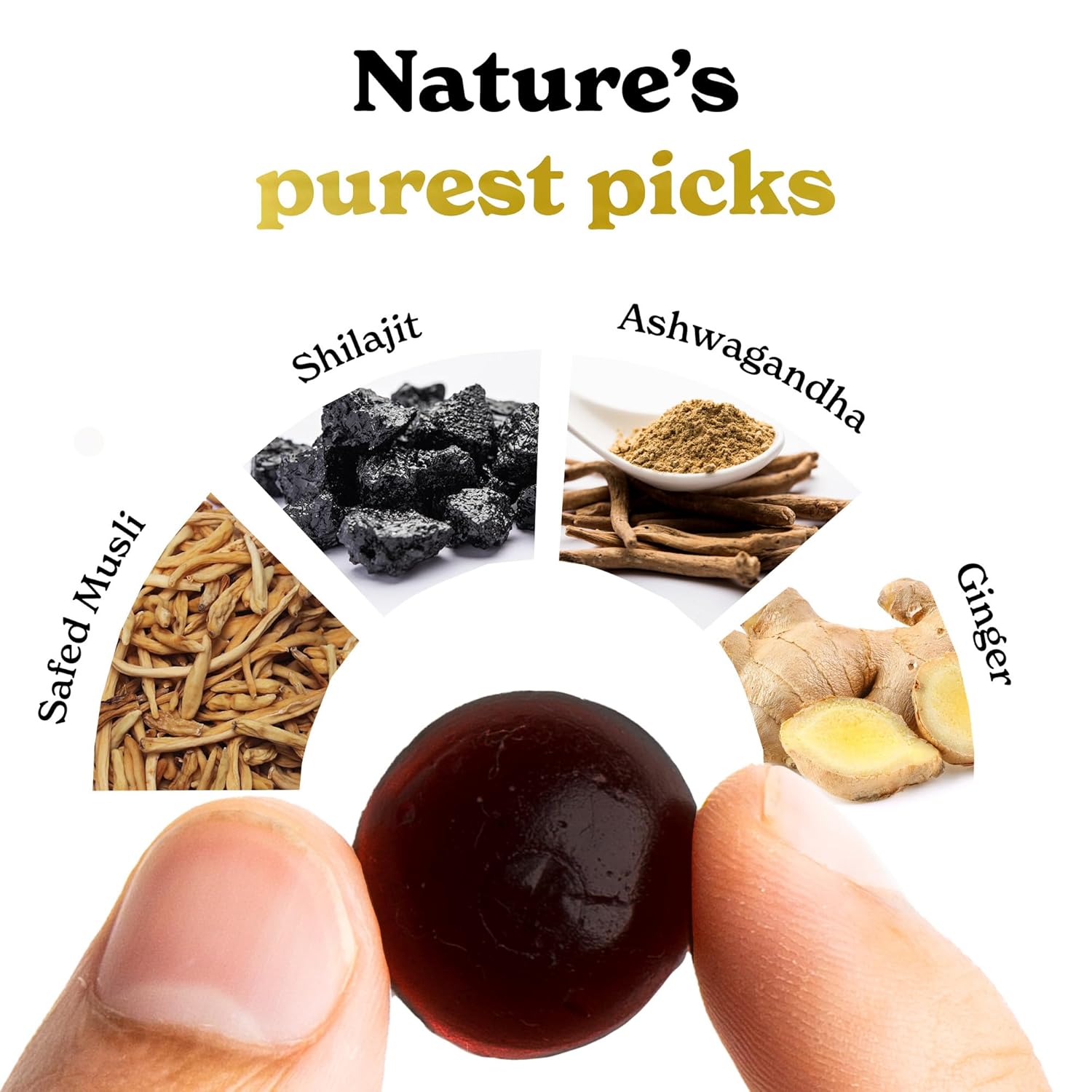 Better Alt Gold+ Shilajit Gummies | With Ashwagandha, Safed Musli,Shilajit Resin & Ginger |Helps Boost Energy & Improves Stamina |1-Month Dietary Supplement|60 Gummies