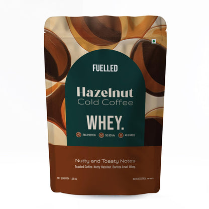 FUELLED Whey Protein Powder Concentrate & Isolate with 24 g Protein, 5 g BCAA (1 kg, 30 Servings) Lab Tested (Mango Ice Cream)