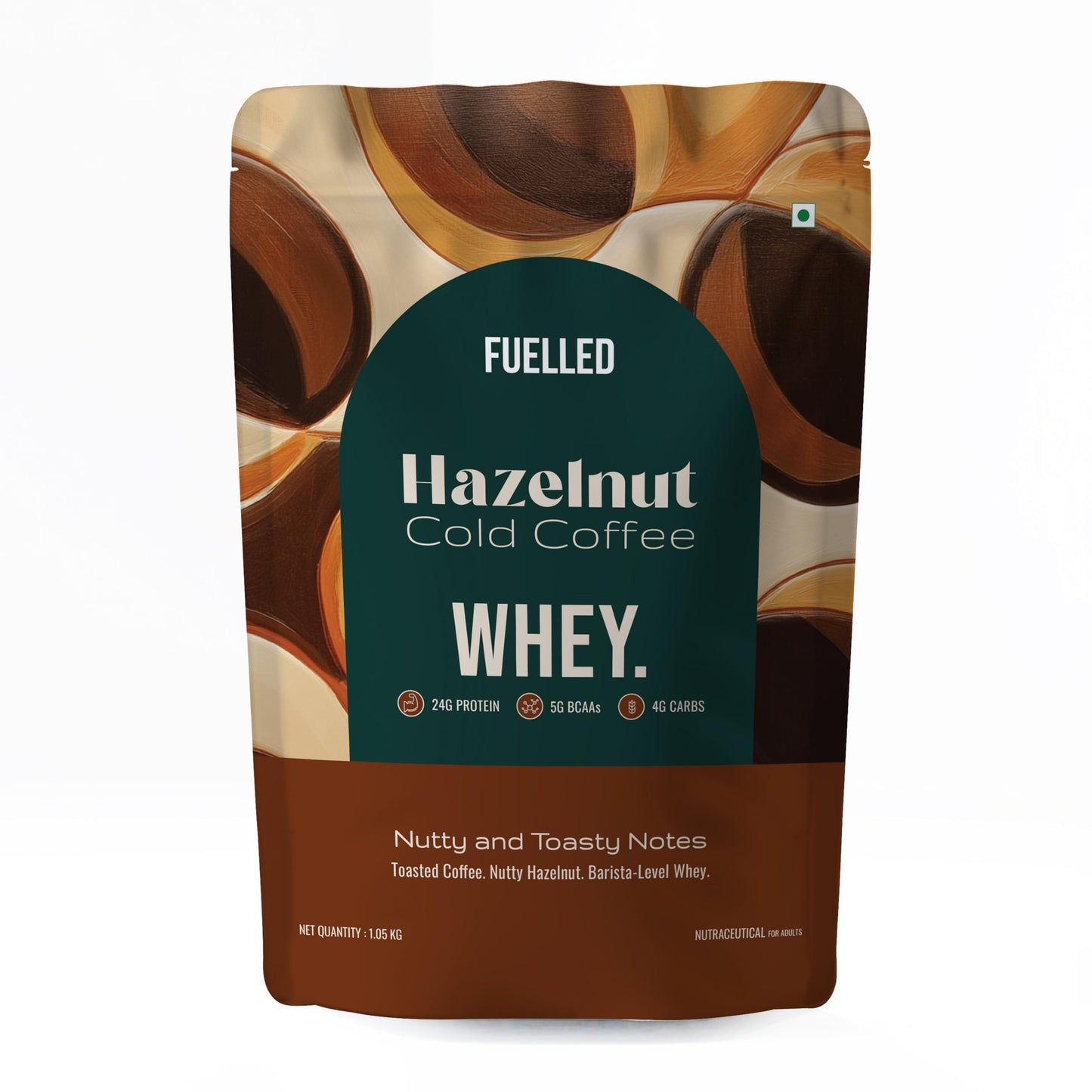 FUELLED Whey Protein Powder Concentrate & Isolate with 24 g Protein, 5 g BCAA (1 kg, 30 Servings) Lab Tested (Mango Ice Cream)