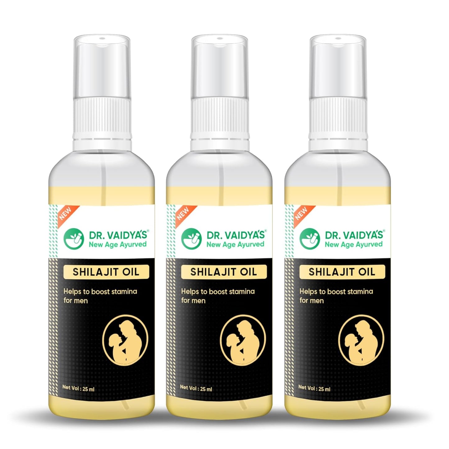 Dr. Vaidya’s Shilajit Oil for Men – Ayurvedic Massage Oil for Strength, Stamina & Recovery | 100% Natural Shilajit Oil with Ashwagandha & Gokshura – Shilajit for Men, 30ml (Pack of 3)