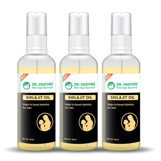 Dr. Vaidya’s Shilajit Oil for Men – Ayurvedic Massage Oil for Strength, Stamina & Recovery | 100% Natural Shilajit Oil with Ashwagandha & Gokshura – Shilajit for Men, 30ml (Pack of 3)