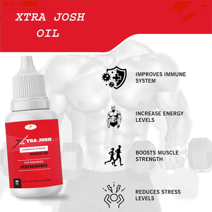 Xtra Josh Hard & Strong Pens Power Tablets with Land Massage Karne Wala Oil for Men Long Time | An Testosterone Booster Products Herbal Supplement for Muscle Growth & Pleasure (60 Capsules +30 ML)