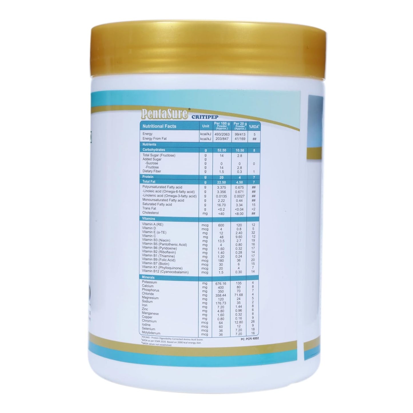 PENTASURE CRITIPEP Peptide Diet - Creamy Vanilla Flavour 400 grams