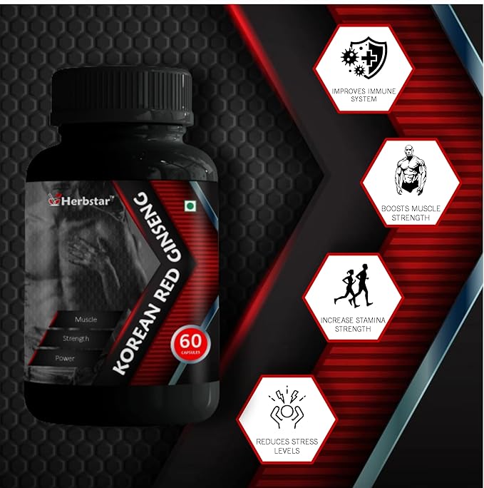 HerbStar Red Ginseng Capsules & Oil | Energy & Immunity Support