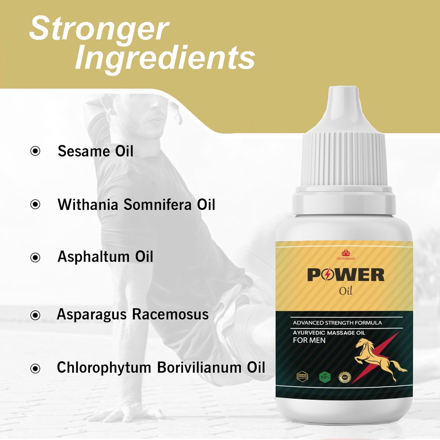 Hours Power Capsule for Men with Ling Mota Lamba Massage Oil | Testosterone Booster Ayurvedic Shilajit Pens Tablets for Long Time Stamina Like Horse (60 Cap & 30ML)