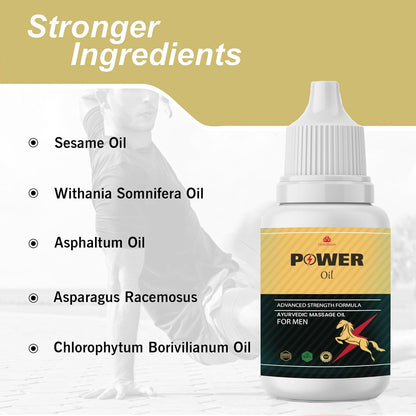 Hours Power Capsule for Men with Ling Mota Lamba Massage Oil | Testosterone Booster Ayurvedic Shilajit Pens Tablets for Long Time Stamina Like Horse (60 Cap & 30ML)
