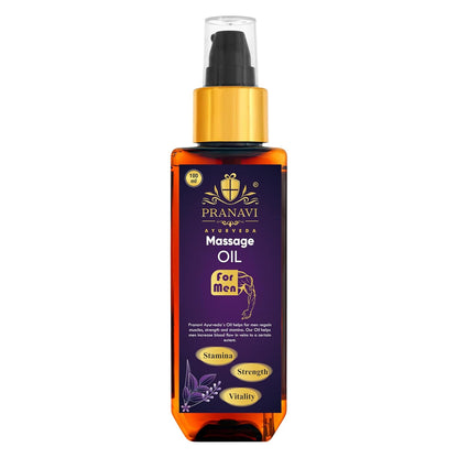 Premium Massage Oil for Men, 100ml | Strength & Energy Booster Oil | Pure & Natural Ingredients | No Side Effects | External Use Only