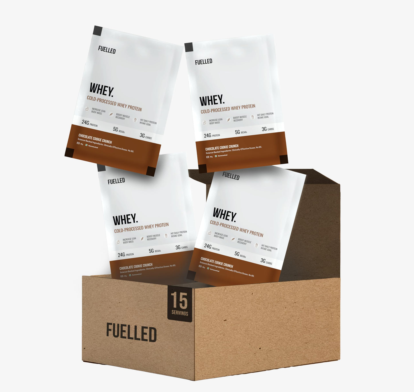 FUELLED Whey Protein Powder Concentrate & Isolate with 24 g Protein, 5 g BCAA (1 kg, 30 Servings) Lab Tested (Mango Ice Cream)