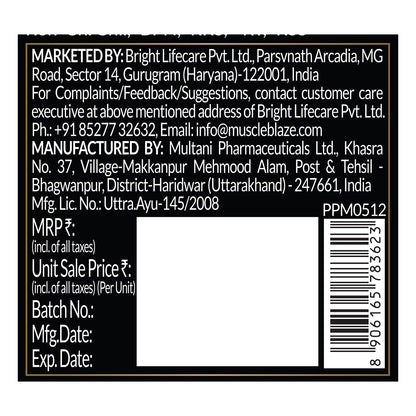 Koshaveda Shilajit Pro Gold by MuscleBlaze (60 Tablets) | Fortified with 24 Carat Gold, Shilajit, Ashwagandha & Gokshura | For Strength, Stamina & Recovery