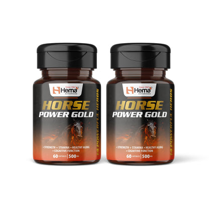 Horse Power Gold Capsule For Men | Enhances Stamina, Energy, and Power | Supports Healthy Testosterone Levels | 60 Capsules | Pack of 1