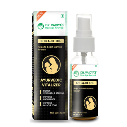 Dr. Vaidya’s Shilajit Oil for Men – Ayurvedic Massage Oil for Strength, Stamina & Recovery | 100% Natural Shilajit Oil with Ashwagandha & Gokshura – Shilajit for Men, 30ml (Pack of 3)