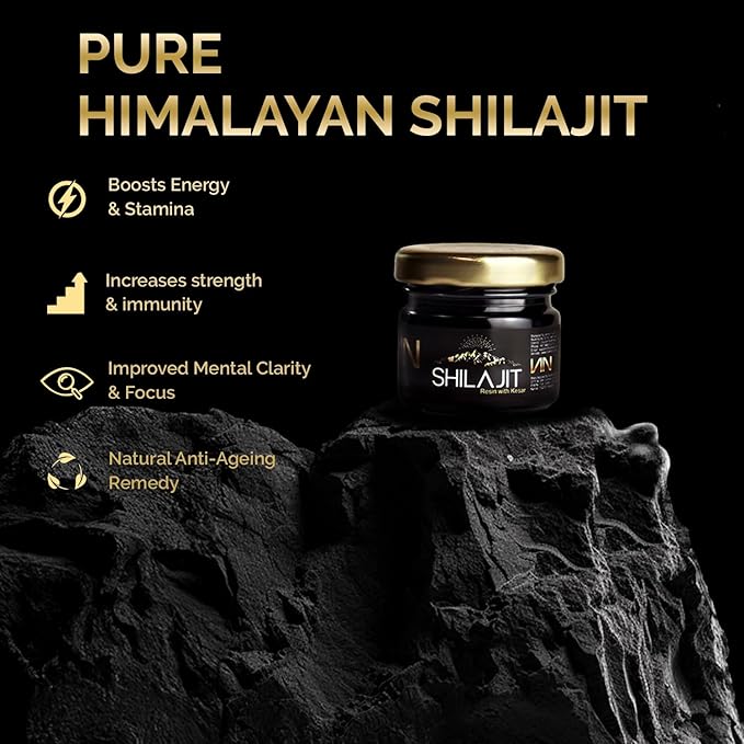 Shilajit Kesar Resin + MennX T-Capsules | 80% Fulvic Acid | Stamina & Performance
