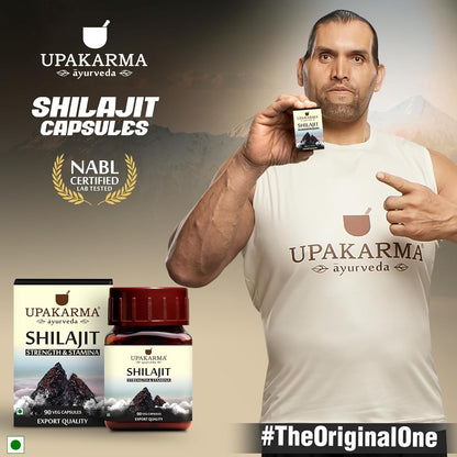 UPAKARMA Shilajit | Pure Extract Based (300 mg), Natural Strength & Stamina Booster |Lab Tested, R&D Backed 90 Veg Capsules- Pack of 2