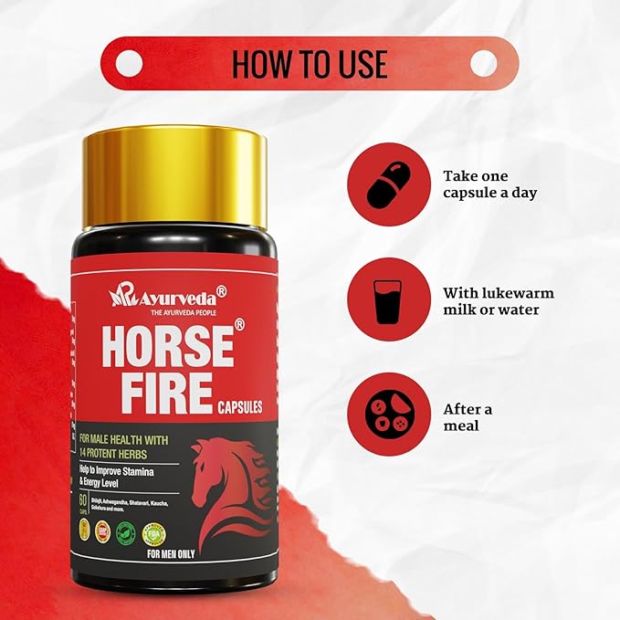 Horse Fire Men’s Capsules | Strength & Stamina | 60 Caps