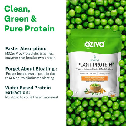 OZiva Bioactive Plant Protein – Mango, 1kg
