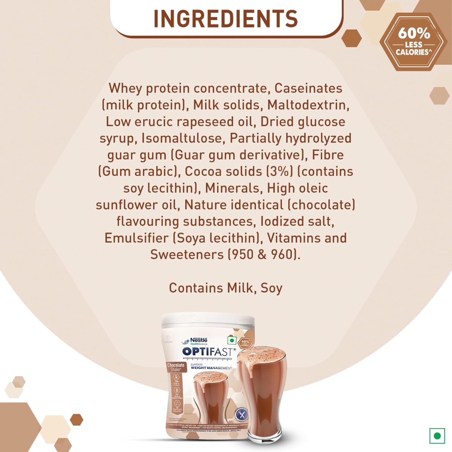 Nestlé Optifast Scientifically Designed Weight Loss Diet, 400g Pet Jar Pack (Chocolate Flavour)