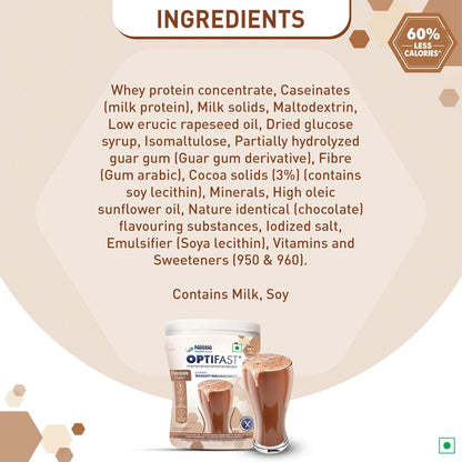 Nestlé Optifast Scientifically Designed Weight Loss Diet, 400g Pet Jar Pack (Chocolate Flavour)