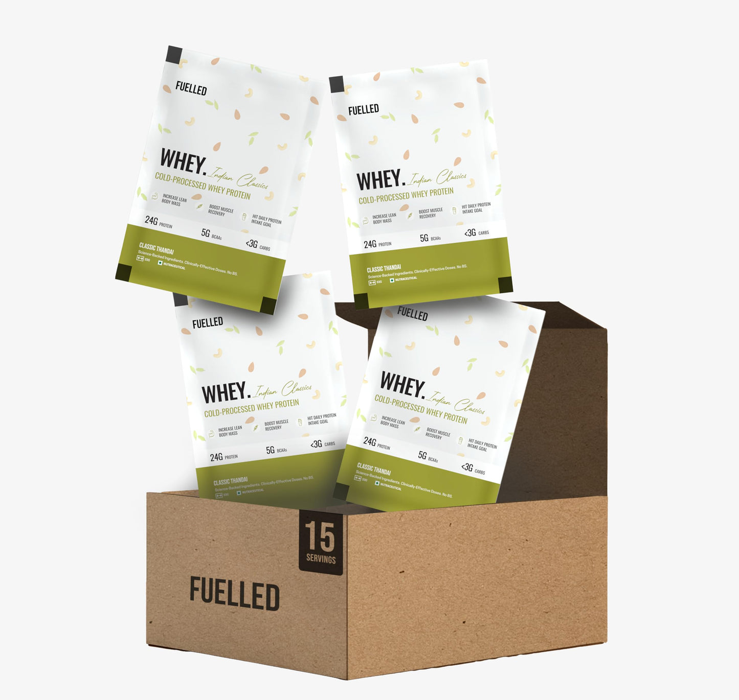 FUELLED Whey Protein Powder Concentrate & Isolate with 24 g Protein, 5 g BCAA (1 kg, 30 Servings) Lab Tested (Mango Ice Cream)