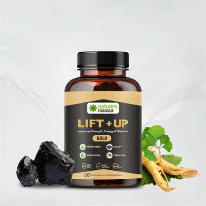 Nature's Maniaa Lift Up Massage Oil for Men | Ayurvedic with Ashwagandha, Safed Musli, Shatavari & Laung Extract (50ml)