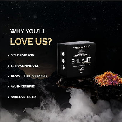 Shilajit Kesar Resin + MennX T-Capsules | 80% Fulvic Acid | Stamina & Performance