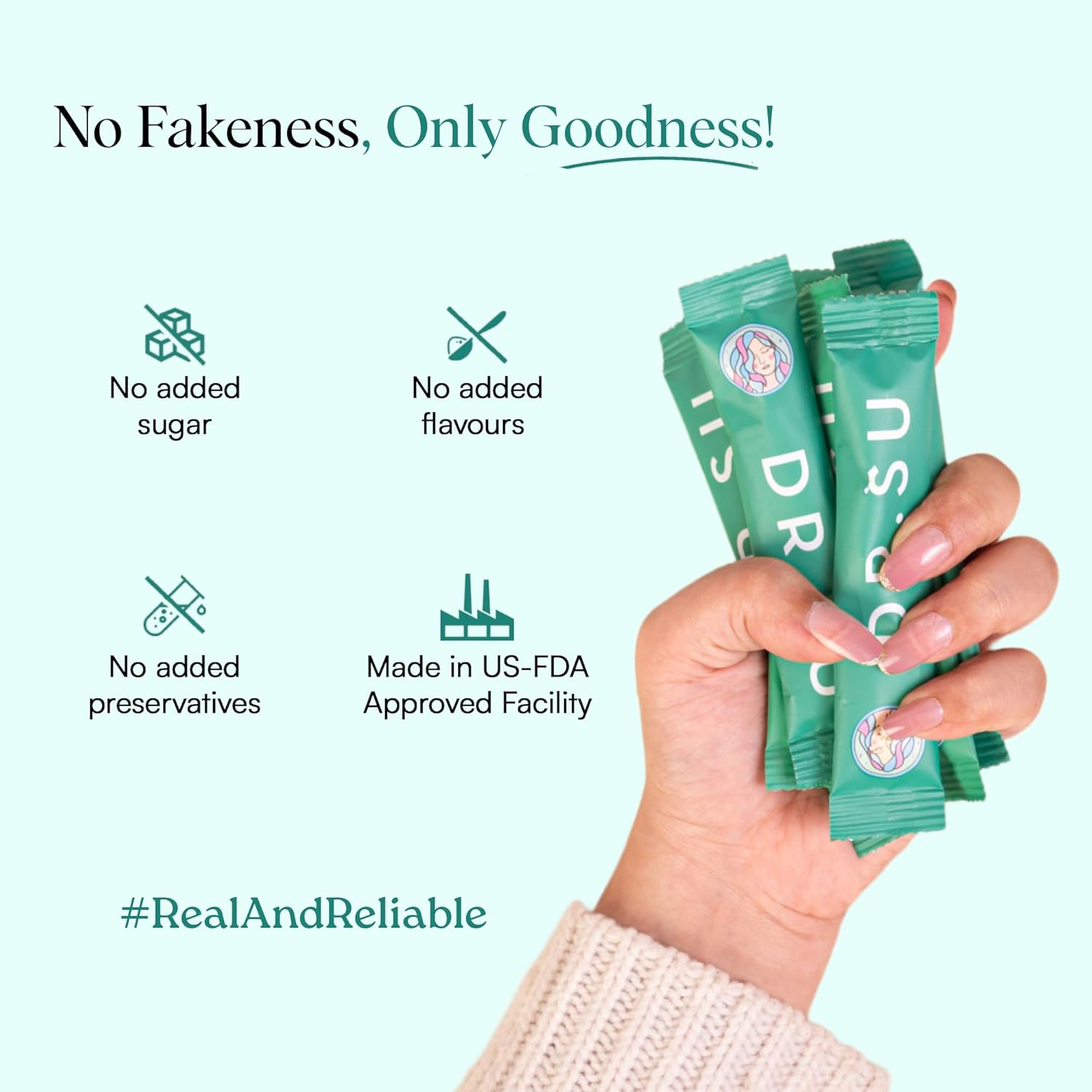 Dr.Su 6-In-1 Supplement Powder | Clear Skin, Strong Hair & Healthy Gut | With Vitamins, Minerals, Antioxidants, Probiotics, Fiber & Adaptogens | Lemon Mint | Sugar-Free | 30 Sachets | Unisex