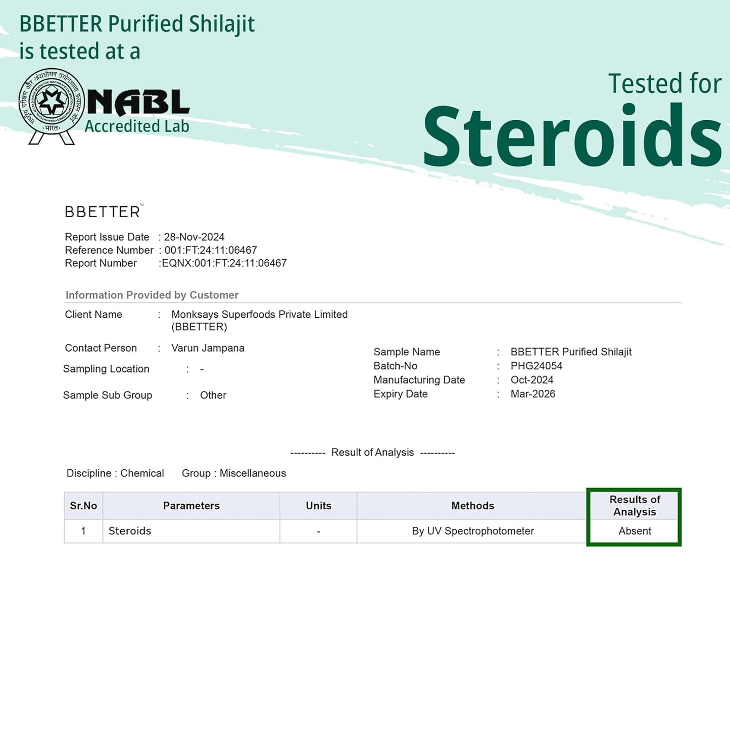 BBETTER Purified Shilajit 500mg | Lab Tested Shilajeet for Stamina, Strength, Muscle & Vitality Support for Men | Supports Healthy Testosterone Level | Pure Himalayan Shilajit Extract - 60 Capsules